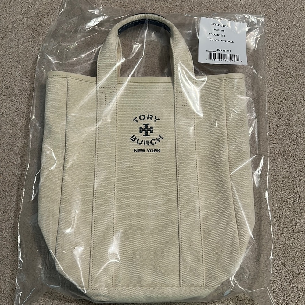 Tory Burch canvas tote bag Brand New in package
